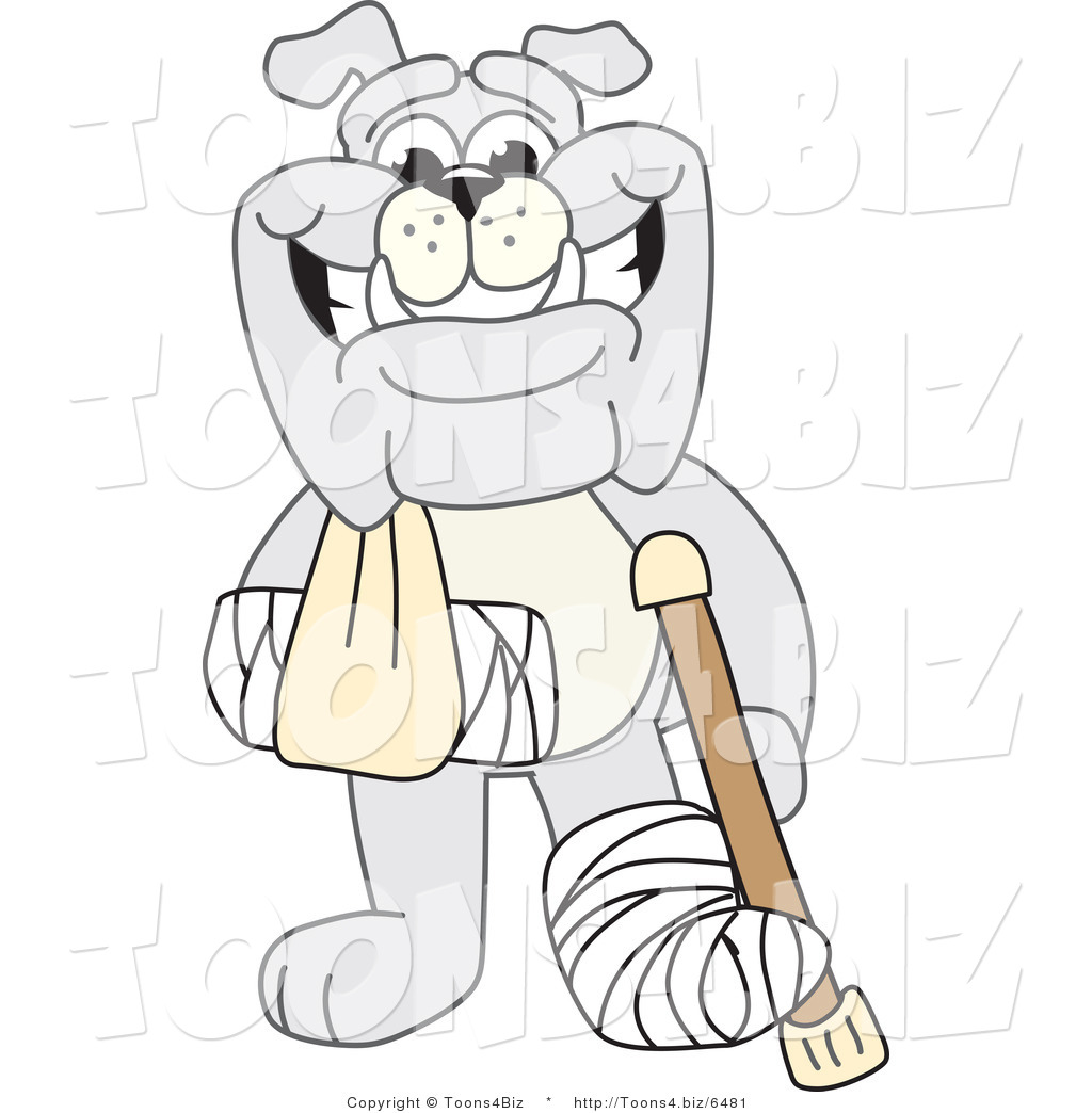 vector-illustration-of-a-cartoon-bulldog-mascot-with-a-crutch-sling-and-cast-by-toons4biz-6481.jpg