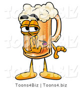 Illustration of a Beer Mug Mascot Whispering and Gossiping by Mascot Junction