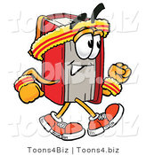 Illustration of a Book Mascot Speed Walking or Jogging by Mascot Junction