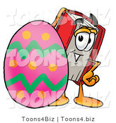 Illustration of a Book Mascot Standing Beside an Easter Egg by Mascot Junction