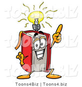 Illustration of a Book Mascot with a Bright Idea by Mascot Junction