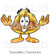 Illustration of a Cartoon Hard Hat Mascot with Welcoming Open Arms by Mascot Junction