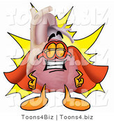 Illustration of a Cartoon Human Heart Mascot Dressed As a Super Hero by Mascot Junction