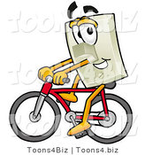 Illustration of a Cartoon Light Switch Mascot Riding a Bicycle by Mascot Junction