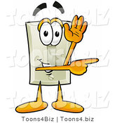 Illustration of a Cartoon Light Switch Mascot Waving and Pointing by Mascot Junction