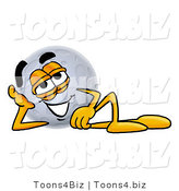 Illustration of a Cartoon Moon Mascot Resting His Head on His Hand by Mascot Junction