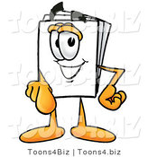 Illustration of a Cartoon Paper Mascot Pointing at the Viewer by Mascot Junction
