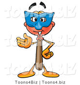 Illustration of a Cartoon Plunger Mascot Wearing a Blue Mask over His Face by Mascot Junction