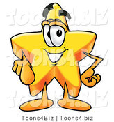 Illustration of a Cartoon Star Mascot Pointing at the Viewer by Mascot Junction