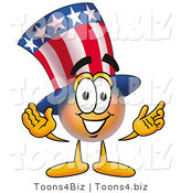 Illustration of a Cartoon Uncle Sam Mascot with Welcoming Open Arms by Mascot Junction