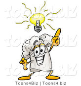 Illustration of a Chef Hat Mascot with a Bright Idea by Mascot Junction