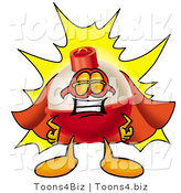 Illustration of a Fishing Bobber Mascot Dressed As a Super Hero by Mascot Junction