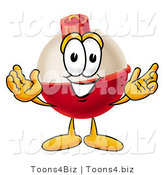 Illustration of a Fishing Bobber Mascot with Welcoming Open Arms by Mascot Junction