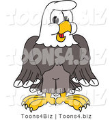 Vector Illustration of a Bald Eagle Character by Mascot Junction
