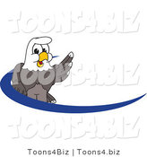 Vector Illustration of a Bald Eagle Mascot Dash Logo by Mascot Junction