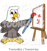 Vector Illustration of a Bald Eagle Mascot Painting by Mascot Junction
