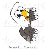 Vector Illustration of a Bald Eagle Mascot Peeking by Mascot Junction