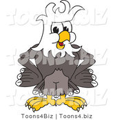 Vector Illustration of a Bald Eagle Mascot with Messy Hair by Mascot Junction