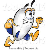 Vector Illustration of a Blimp Mascot Running by Mascot Junction