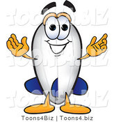 Vector Illustration of a Blimp Mascot Standing with Open Arms by Mascot Junction