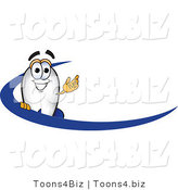 Vector Illustration of a Blimp Mascot with a Blue Dash by Mascot Junction