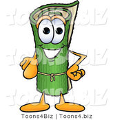 Vector Illustration of a Carpet Roll Mascot Pointing at the Viewer by Mascot Junction