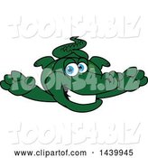 Vector Illustration of a Cartoon Alligator Mascot Leaping by Mascot Junction