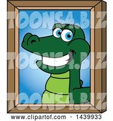 Vector Illustration of a Cartoon Alligator Mascot Portrait by Mascot Junction