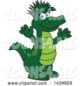 Vector Illustration of a Cartoon Alligator Mascot with a Mohawk by Mascot Junction