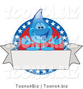 Vector Illustration of a Cartoon American Water Drop Mascot Logo by Mascot Junction