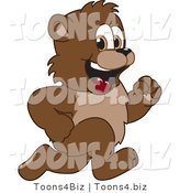 Vector Illustration of a Cartoon Bear Mascot Running by Mascot Junction