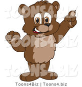 Vector Illustration of a Cartoon Bear Mascot with an Idea by Mascot Junction
