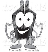 Vector Illustration of a Cartoon Binder Clip Mascot Pointing Outwards by Mascot Junction