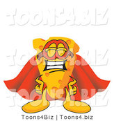 Vector Illustration of a Cartoon Cheese Mascot in a Super Hero Cape and Mask by Mascot Junction