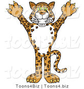 Vector Illustration of a Cartoon Cheetah, Jaguar or Leopard Mascot by Mascot Junction