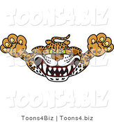 Vector Illustration of a Cartoon Cheetah Mascot Lurching Forward by Mascot Junction