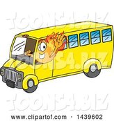 Vector Illustration of a Cartoon Comet Mascot Driving a School Bus by Mascot Junction