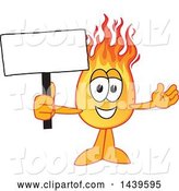 Vector Illustration of a Cartoon Comet Mascot Holding a Blank Sign by Mascot Junction