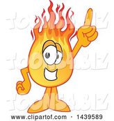 Vector Illustration of a Cartoon Comet Mascot Holding up a Finger by Mascot Junction