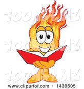 Vector Illustration of a Cartoon Comet Mascot Reading a Book by Mascot Junction