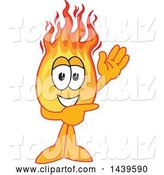 Vector Illustration of a Cartoon Comet Mascot Waving and Pointing by Mascot Junction