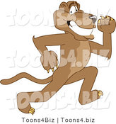 Vector Illustration of a Cartoon Cougar Mascot Character Running by Mascot Junction