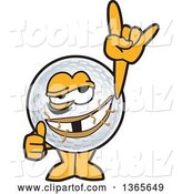 Vector Illustration of a Cartoon Damaged Golf Ball Sports Mascot Character by Mascot Junction