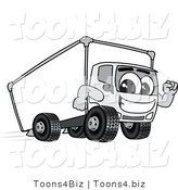 Vector Illustration of a Cartoon Delivery Truck Mascot Running by Mascot Junction