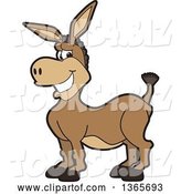 Vector Illustration of a Cartoon Donkey Mascot Character by Mascot Junction