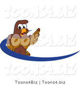 Vector Illustration of a Cartoon Falcon Mascot Character Dash Logo by Mascot Junction