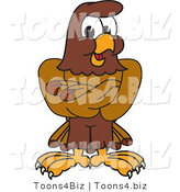 Vector Illustration of a Cartoon Falcon Mascot Character with His Arms Crossed by Mascot Junction