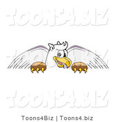 Vector Illustration of a Cartoon Griffin Mascot Behind a Blank Sign by Mascot Junction