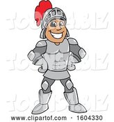 Vector Illustration of a Cartoon Knight Mascot with Hands on His Hips by Mascot Junction