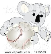 Vector Illustration of a Cartoon Koala Bear Mascot Grabbing a Baseball by Mascot Junction